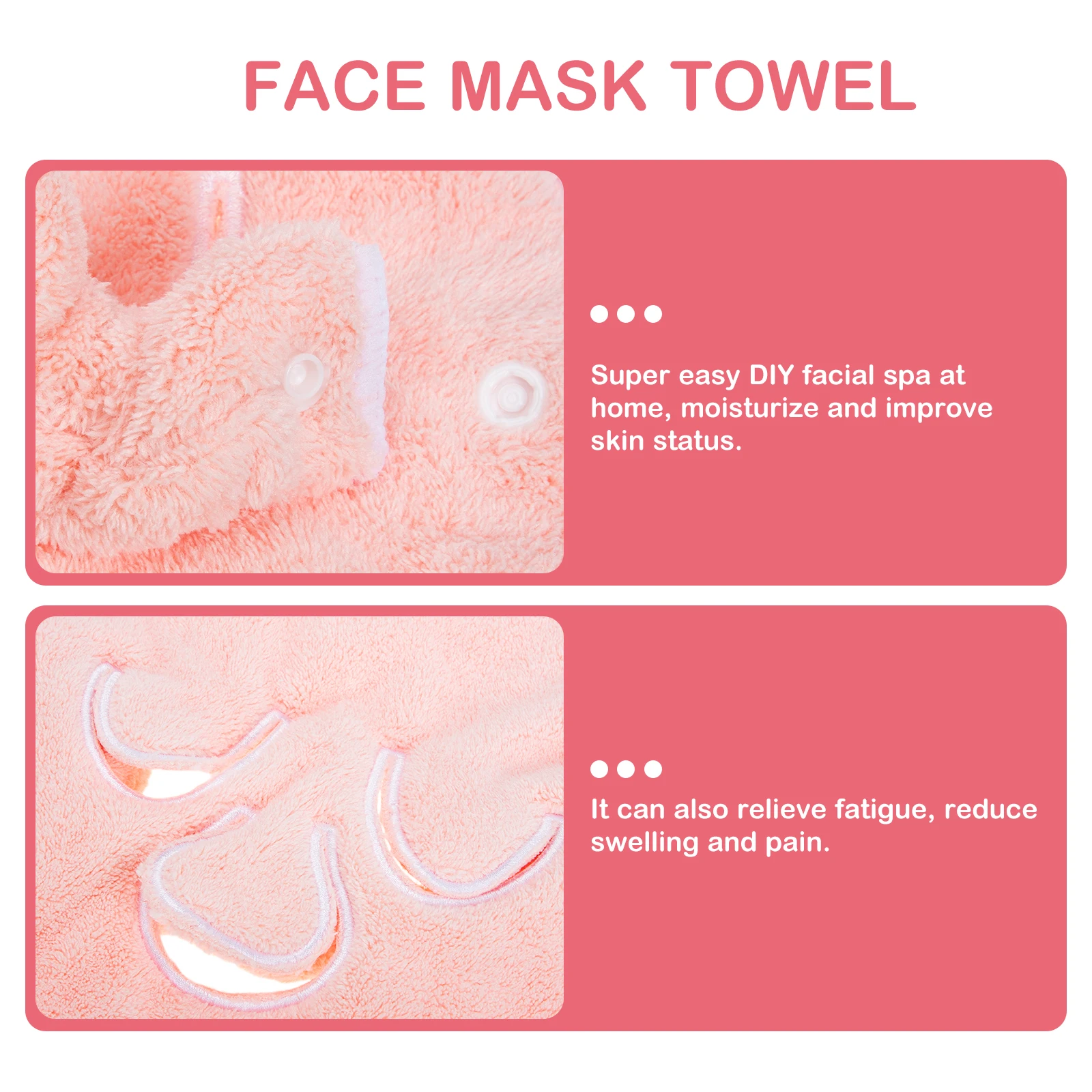 

Hot Compress Moisturizing Face Towel Mask Skin Absorption Pores Cleaning Reusable Coral Fleece Beauty Masks Spa Facial Towels