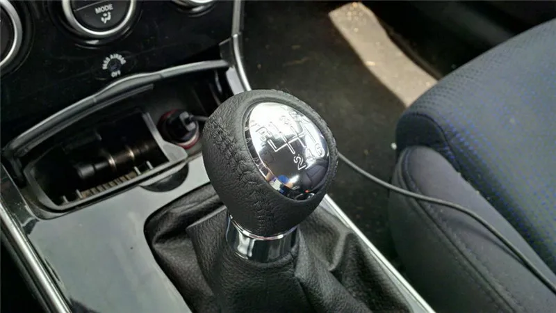 Für MAZDA 6 2002 2003 2004 2005 2006 2007 5/6 Geschwindigkeit Schalthebel Schaltknauf Mit Leder Boot Fall Auto Teile Auto Zubehör – Detail 7