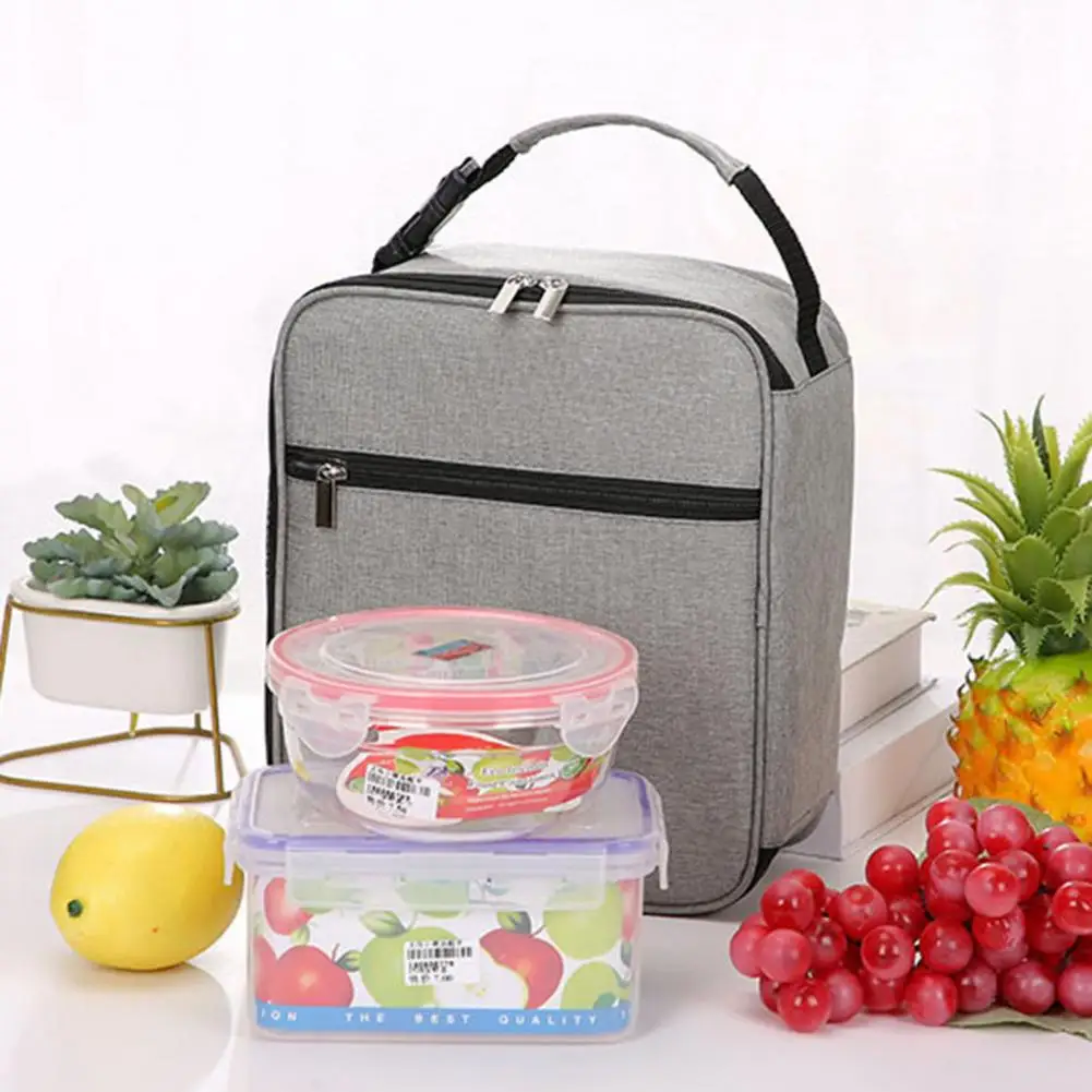 Compact Lunch Container Portable Thermal Insulated Box Bag for Kids Adults Reusable Freezable Cooler Tote with Front School