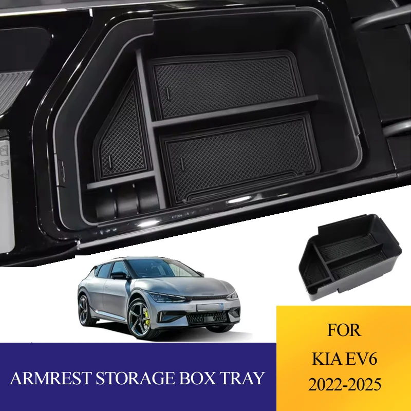 

ABS Armrest Storage Box for Kia EV6 2022 - 2025 Center Console Organizer Insert Tray Car Accessories