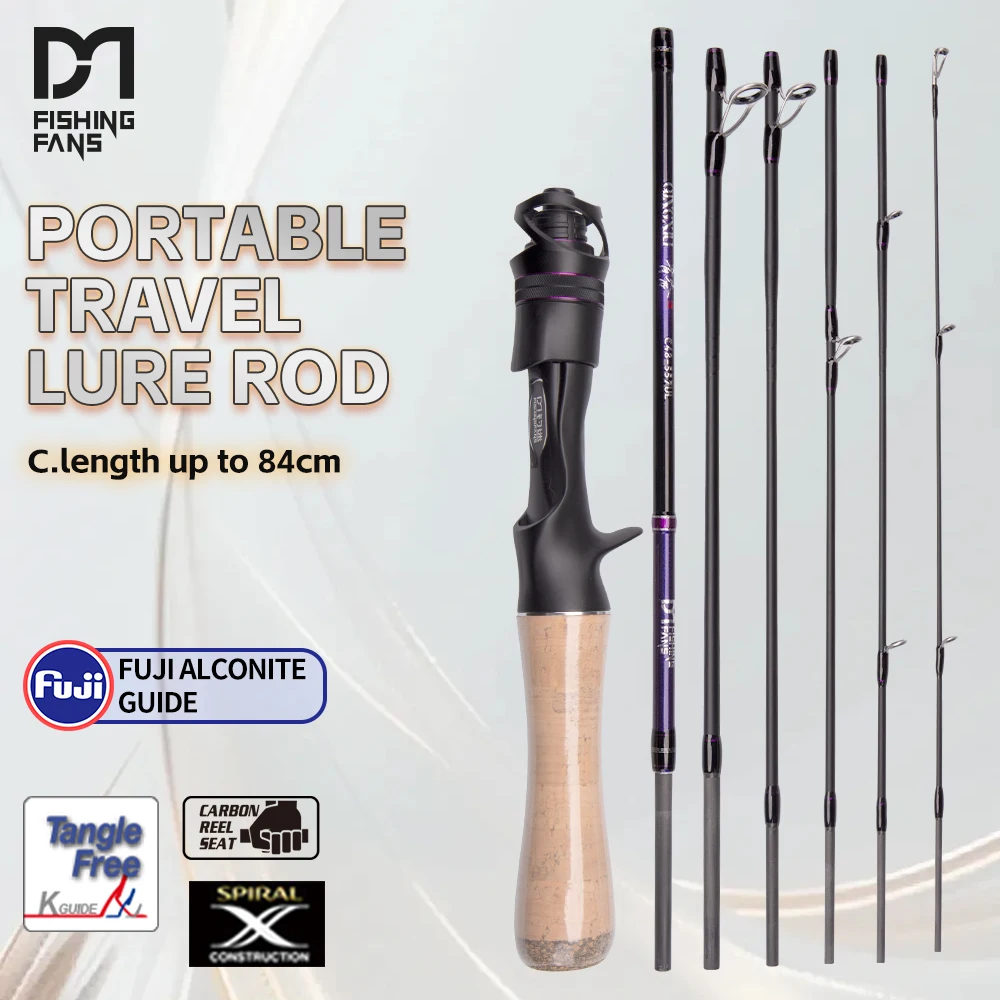 FISHINGFANS QINGXIU FUJI ALCONITE GUIDE 4'8''-5'5'' 5'7''-6'5'' UL ML 7/8 Travel Portable 40T carbon 7-14g Flexible fishing rods