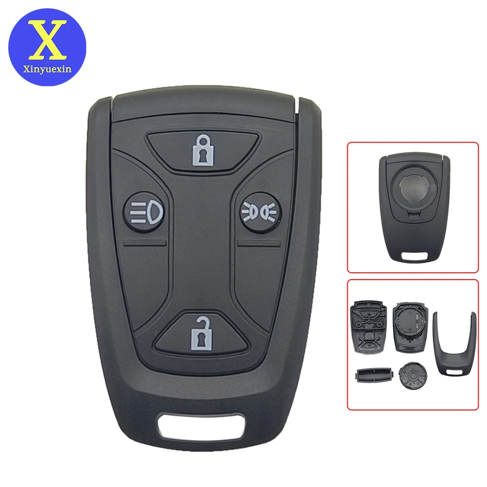

Xinyuexin Smart Remote Key Shell for SAAB Scania Truck DC13 148 G460 S560 R450 P410 4 Button Replacement Keychain Accessory