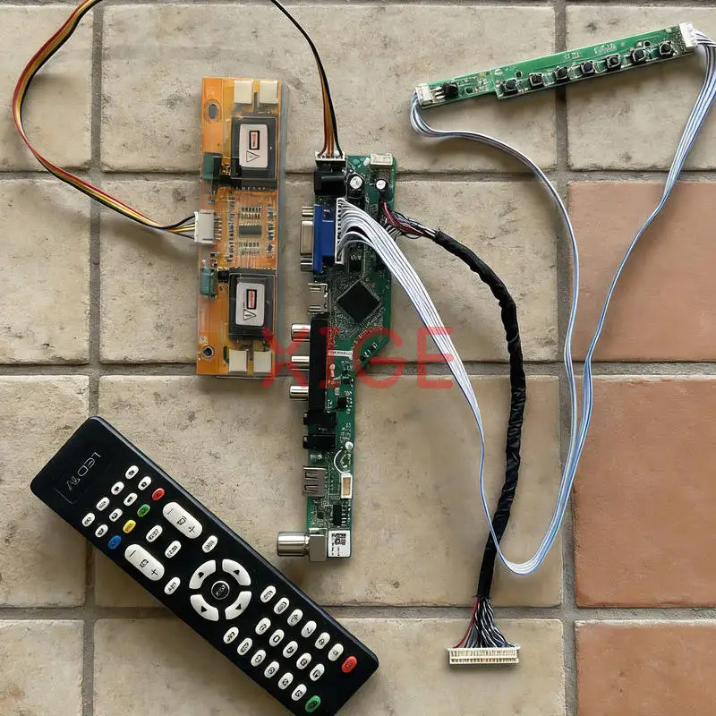 

Для LTM230HP01 MT230DW01 LTM230HT01 LM230WF1 Комплект платы контроллера дисплея LVDS 30-контактный HDMI + VGA + AV + USB 4-CCFL 1920*1080 1920x1080