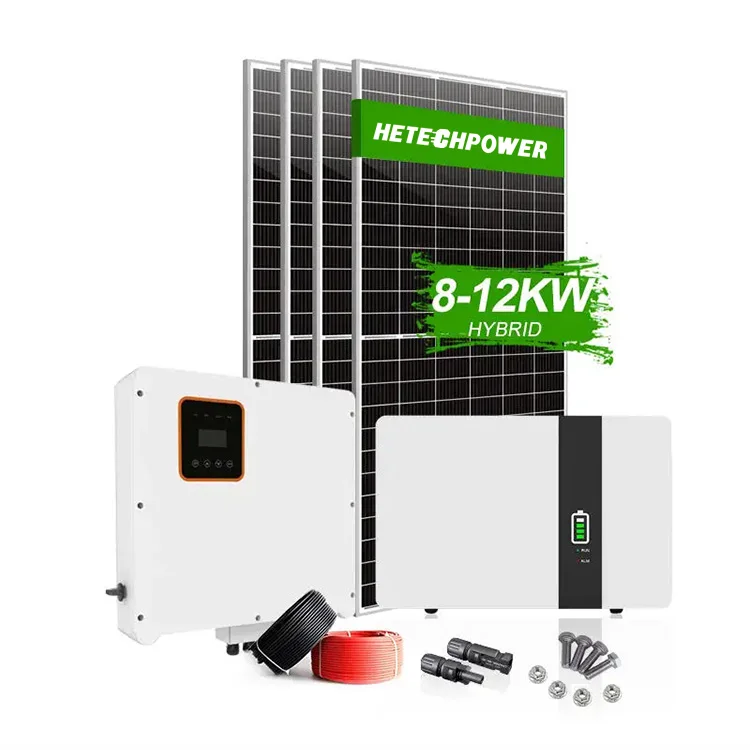 Hybrid Solar System 5Kw 10Kw 12Kw 20Kw Complete Home Energy System Kit 5000W 5 10 12 20 Kw Solar Power System Storage Full Set