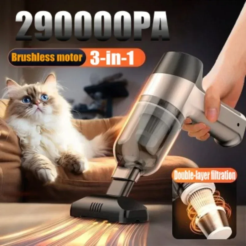 Multifunctional 4in1 Wireless Car Vacuum Cleaner Cordless Portable Strong Suction Handheld Duster Air For Home Vehicle Cleaning