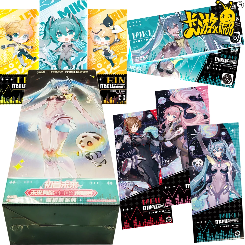 

Kayou Original Hatsune Miku Laser Ticket Stub Cards Shining Virtual Idol Singer Concert Precious Memories Collection Cards Gifts