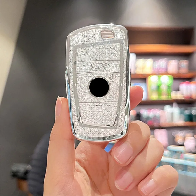 1 pcs Fashion TPU Car Smart Key Case Cover, Fit for BMW 1 3 4 5 6 7 Series X1 X3 X4 M5 M6 GT3 GT5, Keyless Auto Accessories
