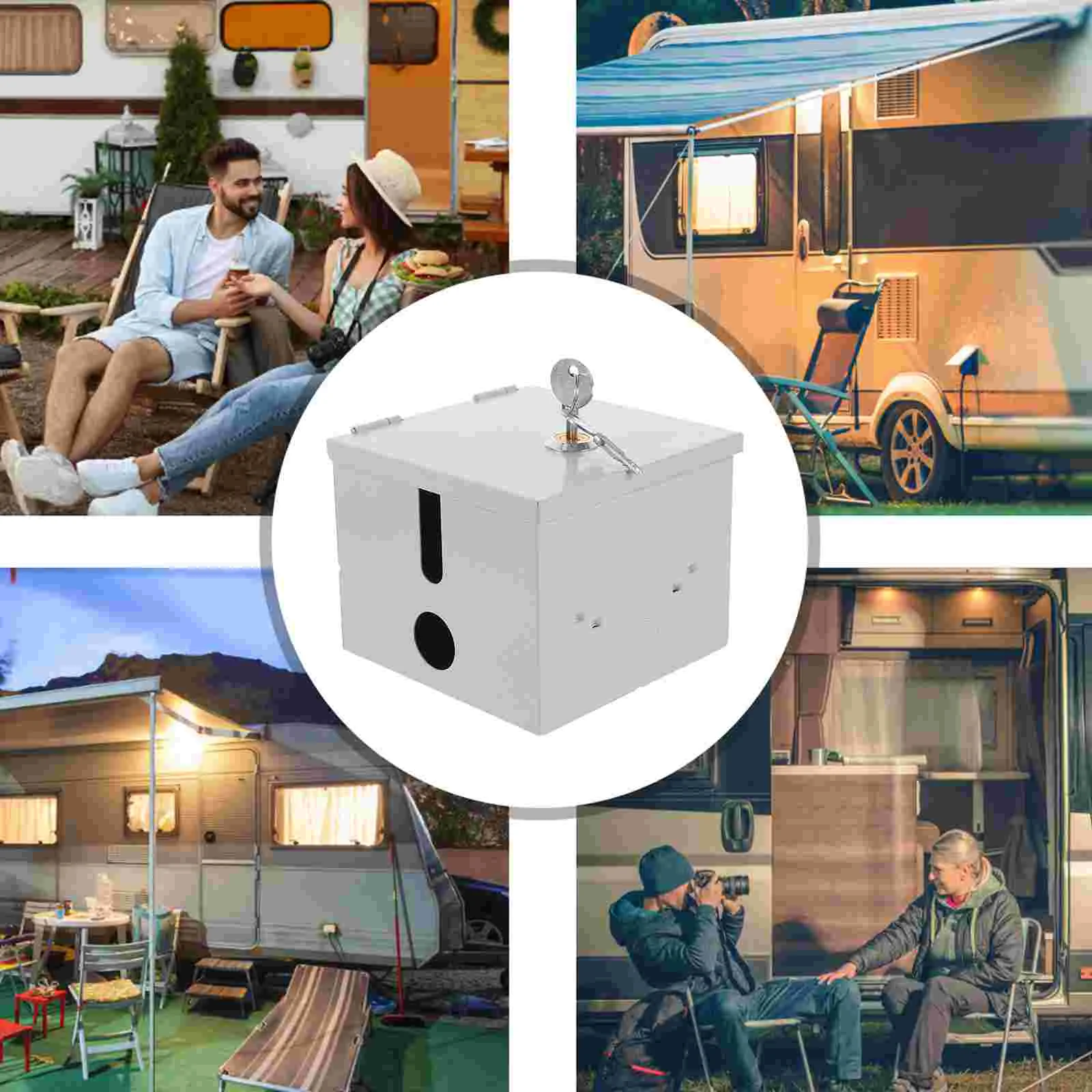 ShuBox-réinitialisation de protection pour photo, support en fer forgé, sortie extérieure, couvercle de rette