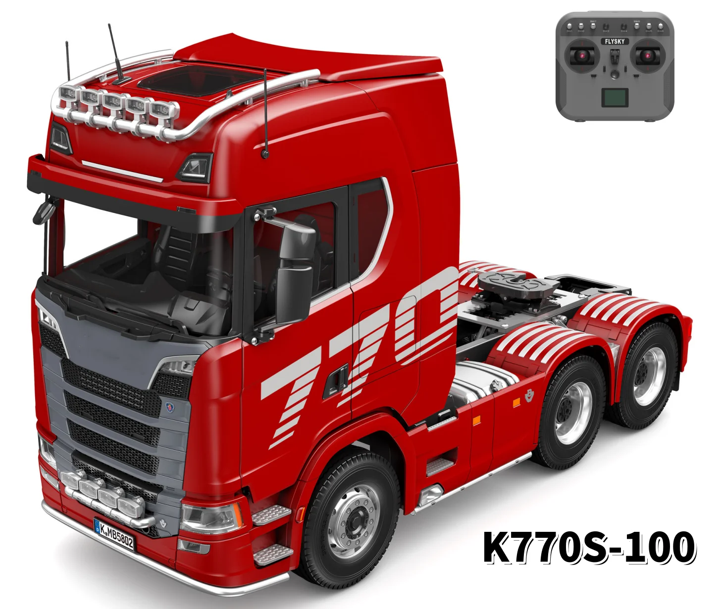

1/14 KABOLITE 770S 100 RC Tractor Truck 6x6 Remote Control Lorry Car 2Speed Gearbox Differential Lock Battery Radio RTR Model