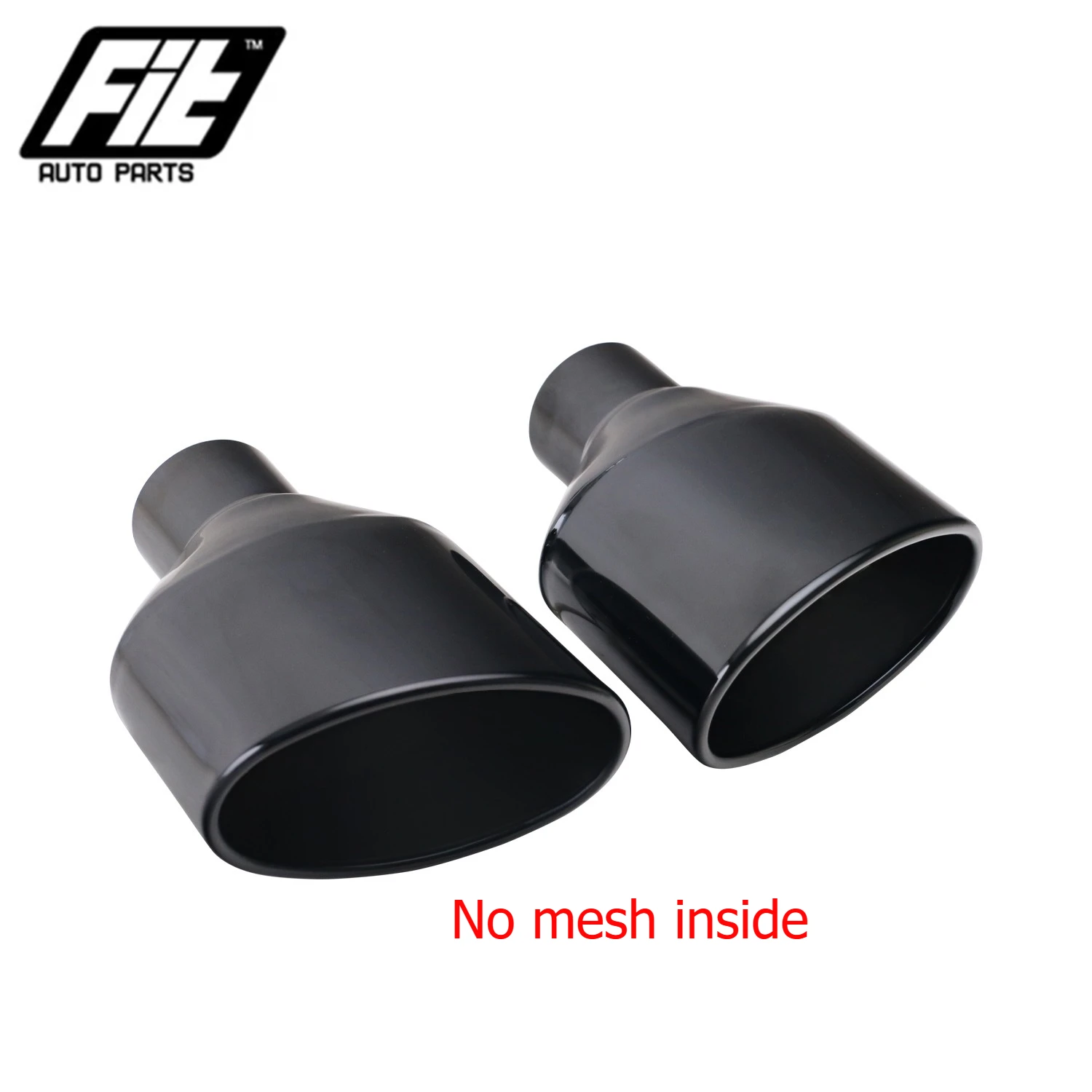 1 paar Edelstahl Universal Auto Auspuff End Tip 63mm Outlet Gerollt Oval Schräg schalldämpfer schwanz rohr