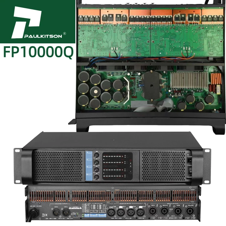 مضخم صوت Paulkitson FP10000q 4X1350W مضخم طاقة احترافي 4 قنوات 10000 وات مكبرات صوت مكبر كهربائي معدات صوت