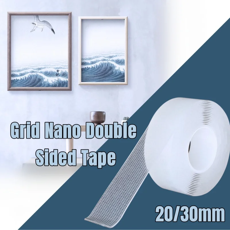 Grid Nano Double Sided Tape That Can Be Torn By Hand and Is Not Easy To Retain Glue Strong Adhesive Waterproof Cloth Based Tape