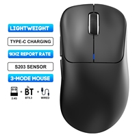 BT Mouse Lightweight Mice 2.4G/BT/Wired Mouse 6 Adjustable Speeds Gaming Computer Mice Compatible with Desktop PC Laptop