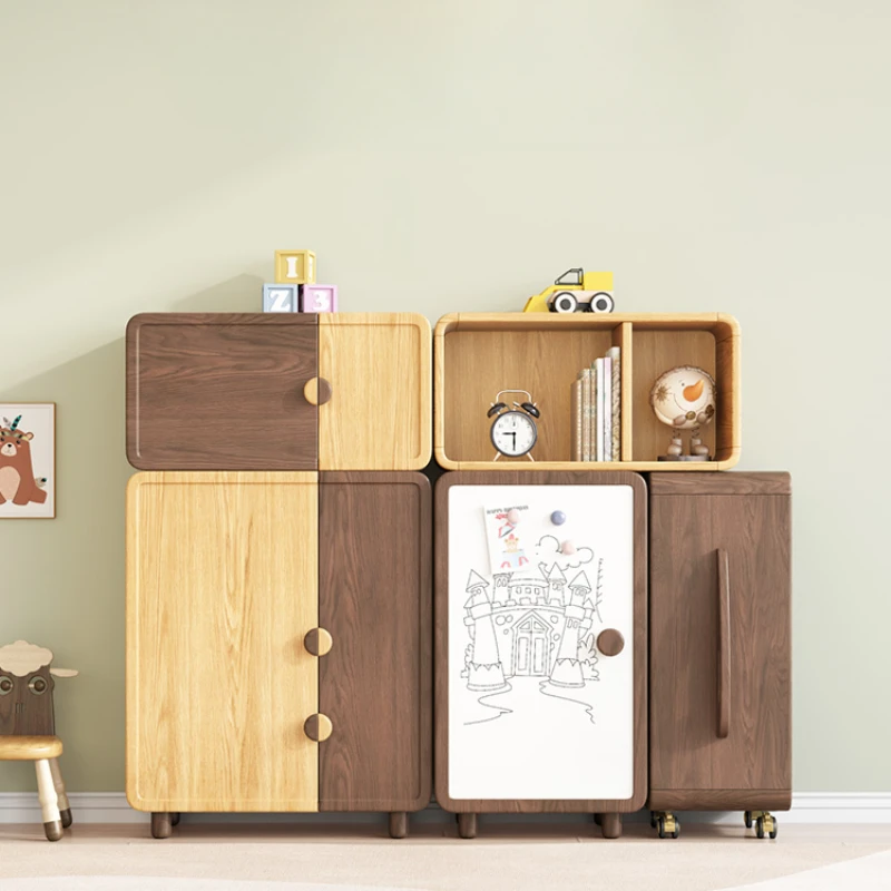 Simple Wood Environmental Protection Cabinet Primary Student Bookcase Apartment Bookshelf