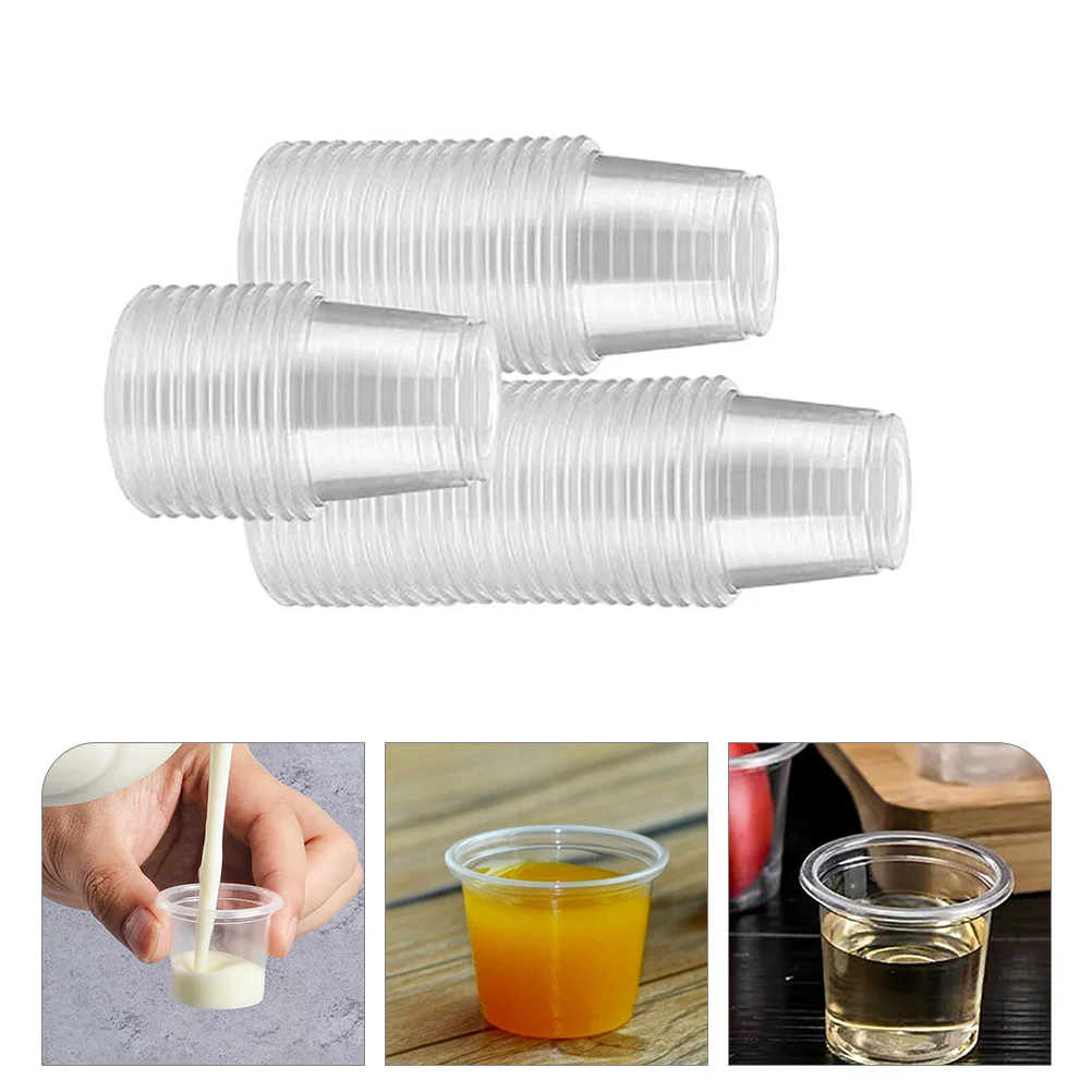 200 Pcs Vitroleros Para Mini Clear Glasses Tasting Cup Sample Cups Plastic Shot Small for