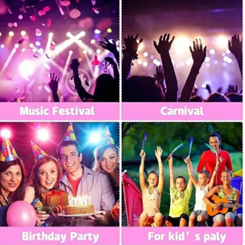 12/24 Teile/los LED Glow Stick Bunte Faser Glow Stick LED Spielzeug Party Nachtlicht Requisiten Weihnachten Geburtstag Geschenk hochzeit Party Geschenk – Detail 4