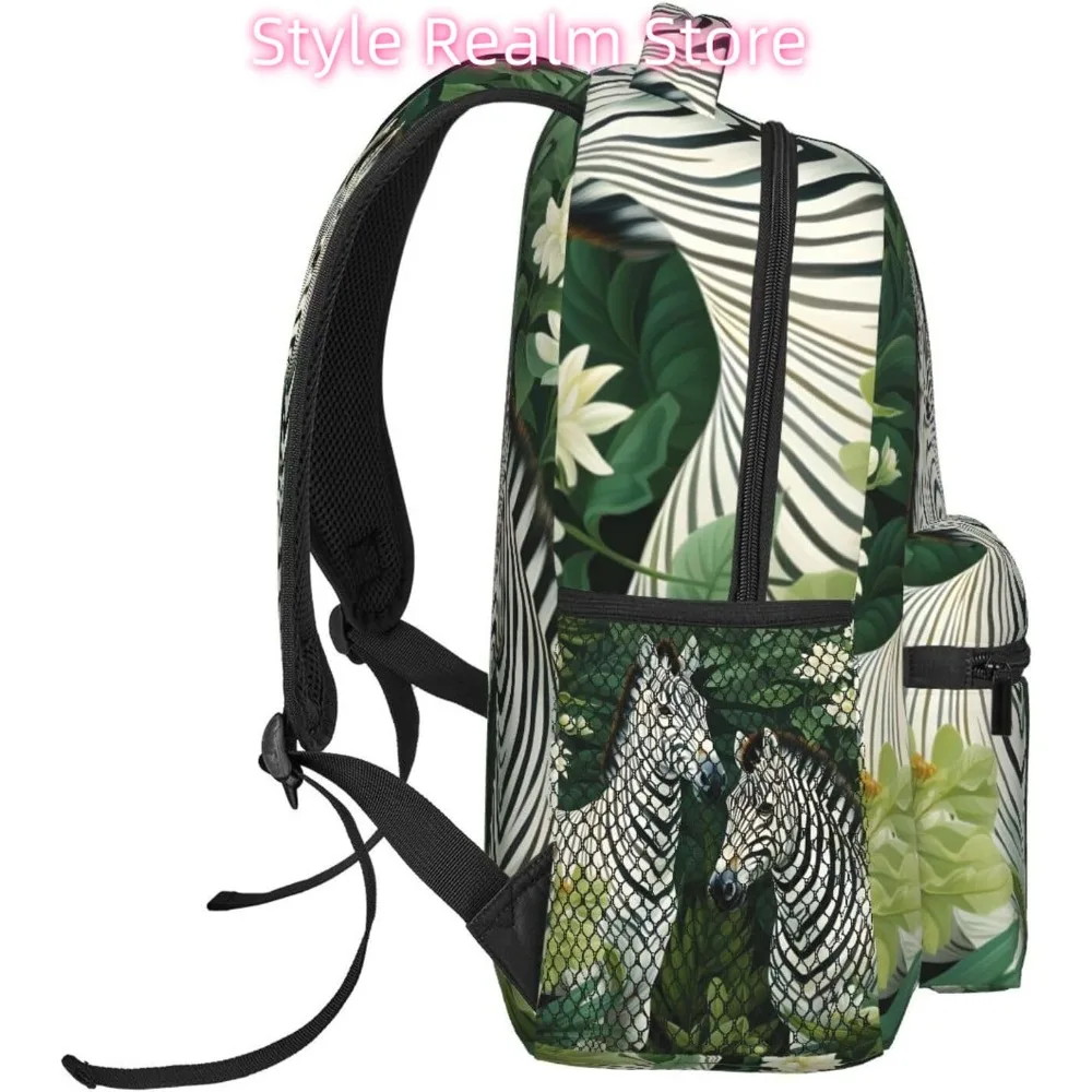 laptop bag back to school Fashion Zebra Lightweight Laptop Backpack Lightweight Multipurpose Travel Casual Daypack Unisex Colleg