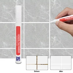 Rotulador de costura de azulejos a prueba de agua, rotulador de lechada, pluma de costura de pared para suelo de azulejo, herramienta de reparación de costura de descontaminación de baño, 12 colores