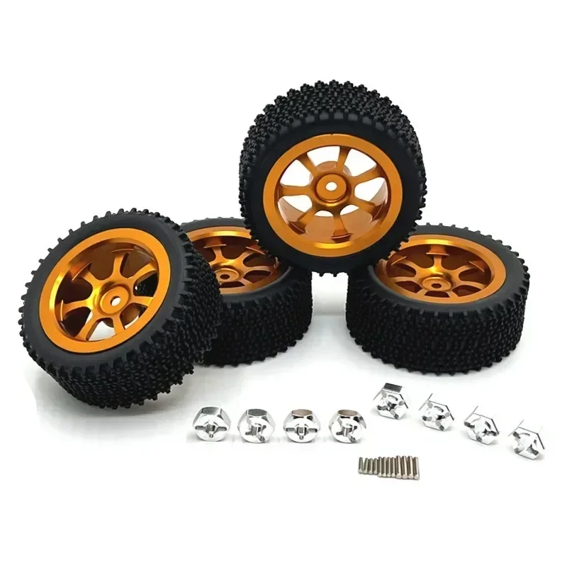 Utilizzato per MJX 1/14 14301 14302 14303 WLtoys 1/14 1/12 RC Parti di automobili Ruote in metallo aggiornate Pneumatici