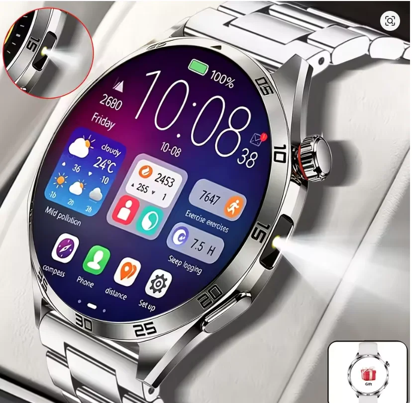 Unisex Smart Watch Compatible for Android, Smartwatch with Answer/Reject Calls, Message Notifications, Caller ID, Find Phone
