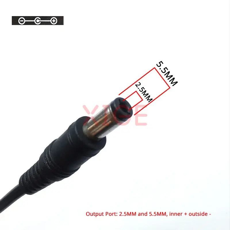 (US/UK/EU) DC 12V-3A/5A Power Adapter Charger With Plug Cord Output Port 2.5MM And 5.5MM For Our Controller Driver Board DIY Kit