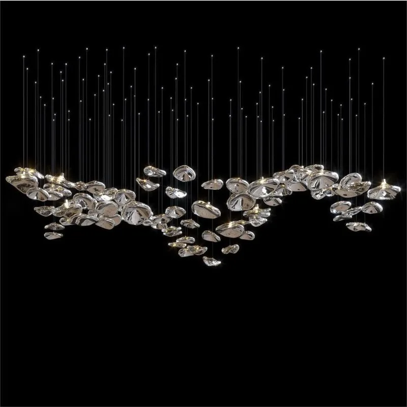 Duplex building art chandelier simple modern Nordic light luxury creative stair chandelier art living room dining room lighting