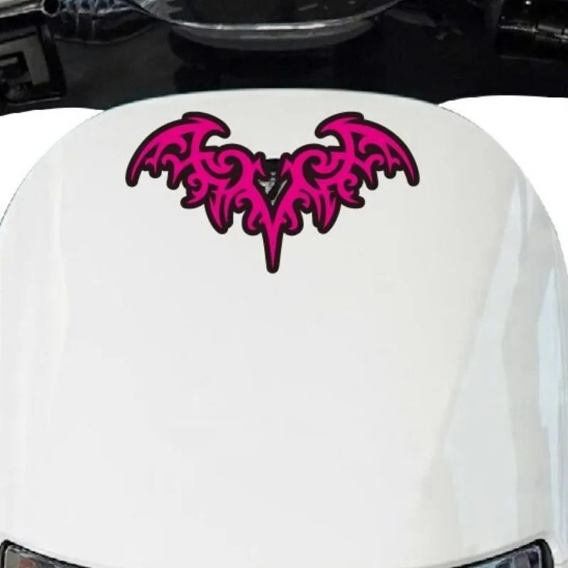 Custom Wing Totem Vehicle Decals for Electric Bikes and Motorcycles: Reflective Front Panel and Helmet Decorations