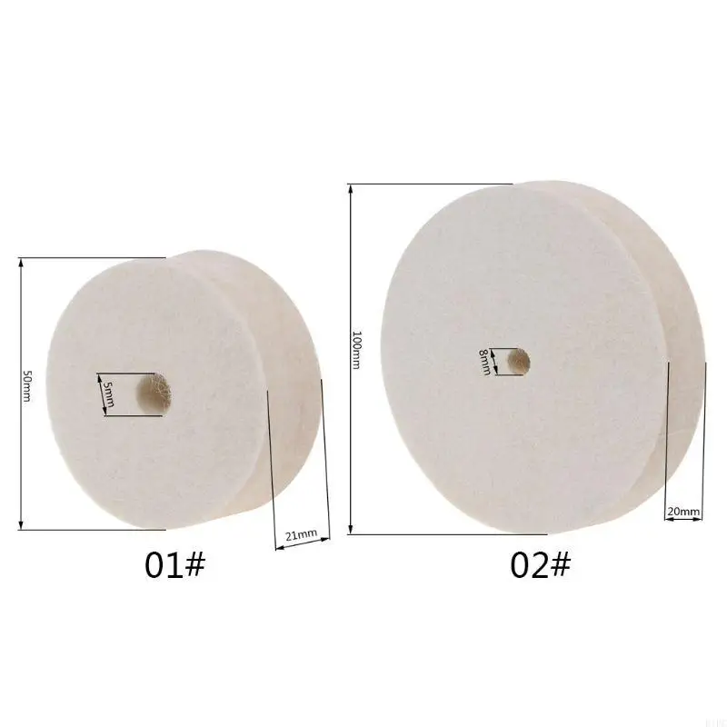 

E1PC 2/4 Inch Polishing Buffing Grinding Wool Felt Wheel Polisher Abrasive Disc Pad F