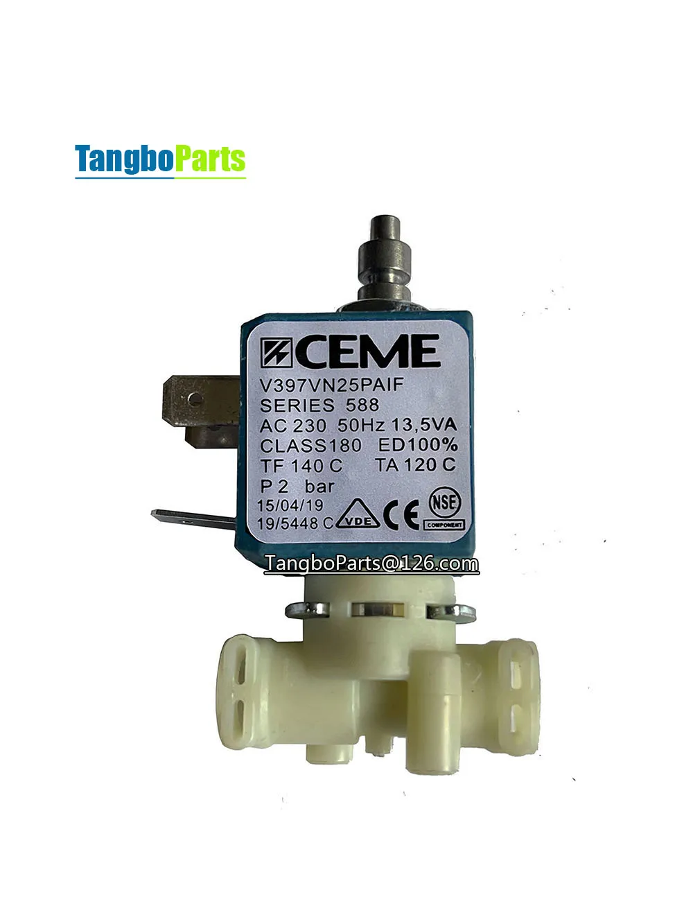 Coffee Maker Parts CEME SERIES 588 V397VN25PAIF AC230V 50HZ 13.5VA V397 Solenoid Valve For Steam Cleaner Coffee Machine