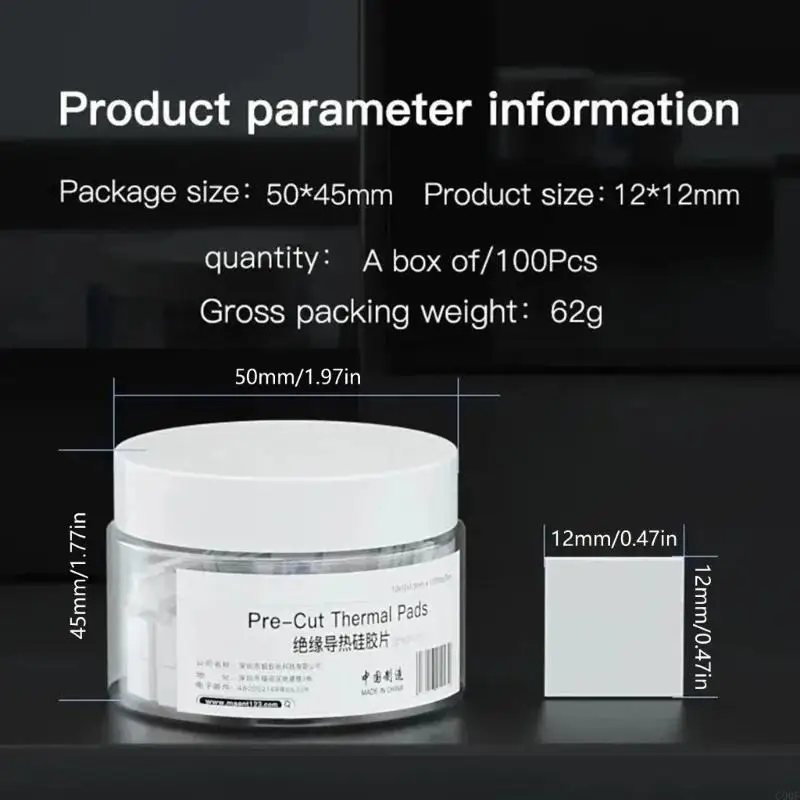 C90F 100pcs Térmica Folha silicone isolante resistência à temperatura