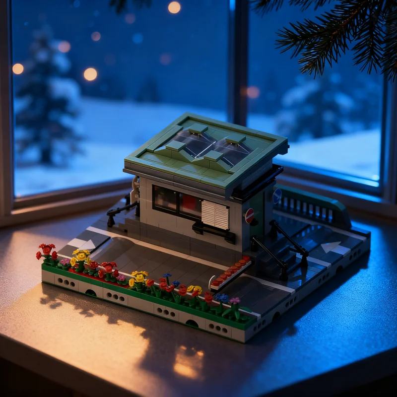 

839 шт. MOC город грузовой модульный уличный пейзаж логистический центр модель здание рождественские подарки блоки архитектура игрушки образование