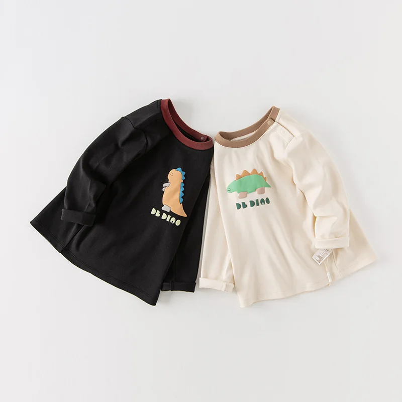 Dave Bella Herfst Jongen Baby T-Shirt Kinderen Top Puur Katoen Comfortabele Mode Casual Cartoon Outdoor Sport Db3236989