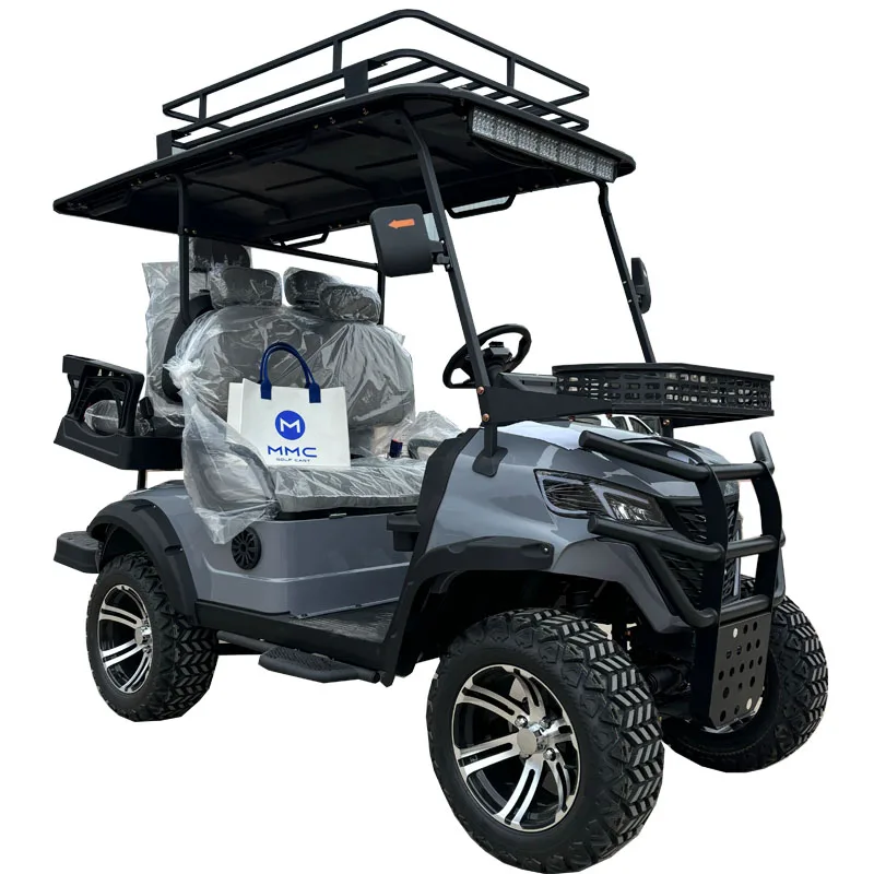 Off road electric hunting cart for sale at low price Comfortable electric golf cart 4 wheel drive 4 seater electric golf cart