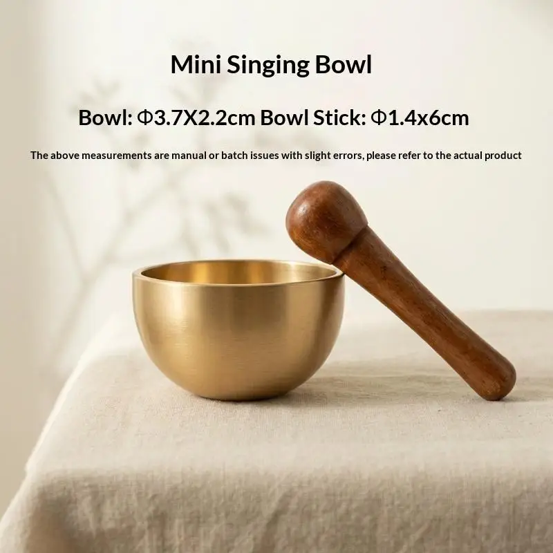 Mini Brass Chant Bowl Sound Bowl Calming Hand Therapy Sound Copper Chant Bowl Sandalwood Harmonious Sound.~