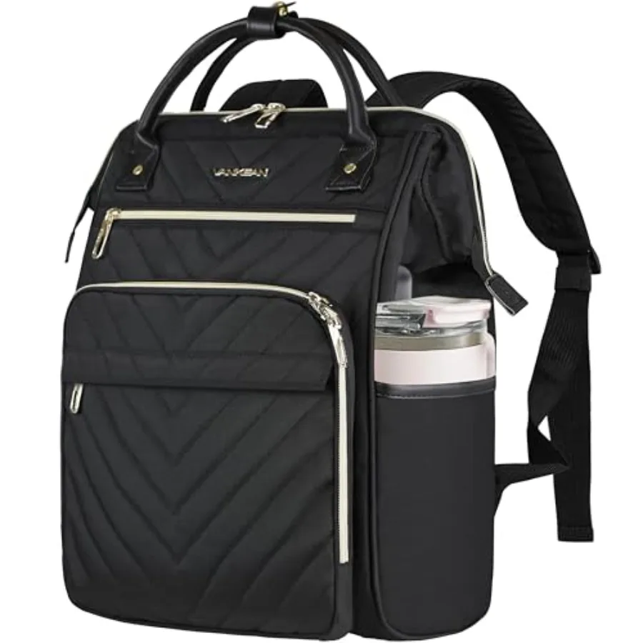 

VANKEAN 17 Inch Laptop Backpack for Women Men Fashion Computer Work Bag Large Capacity Waterproof Backpack with USB Port and RF