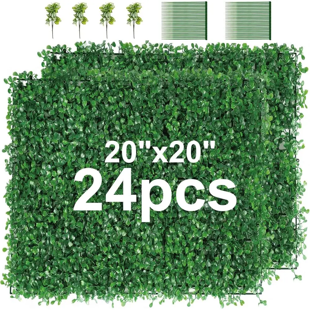 

Панели из искусственного боксуса 20x20 см с УФ-защитой для декора зеленых стен и использования на открытом воздухе