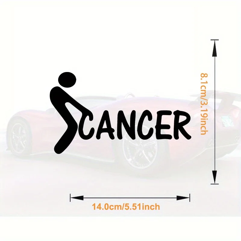 FK Cancer Car Sticker Vinyl Decal for Cars Trucks Bumpers Windows Laptops Self Adhesive Vinyl Decal Perfect