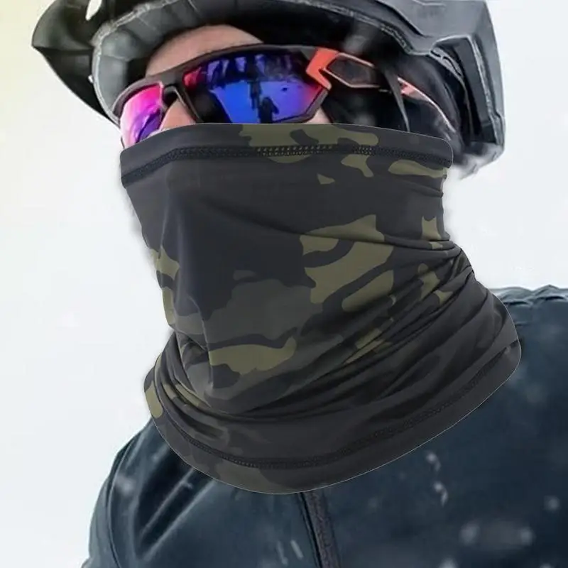 Cooling Neck Gaiter Neck Gaiter Face Cover Scarf Multifunctional Sun & Wind-proof Comfortable Camouflage Print Breathable Face