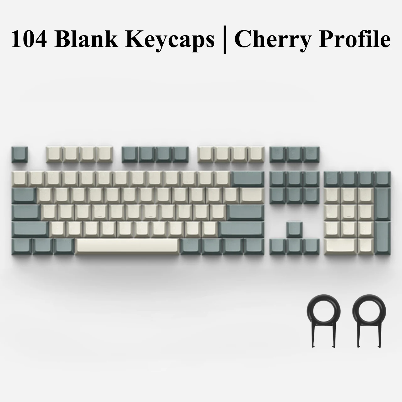 

Blank Premium Keycap Set with puller | ANSI Keycaps | 1.5 mm Thick PBT | Cherry Profile | Minimalist Custom Keycaps (104Keys)