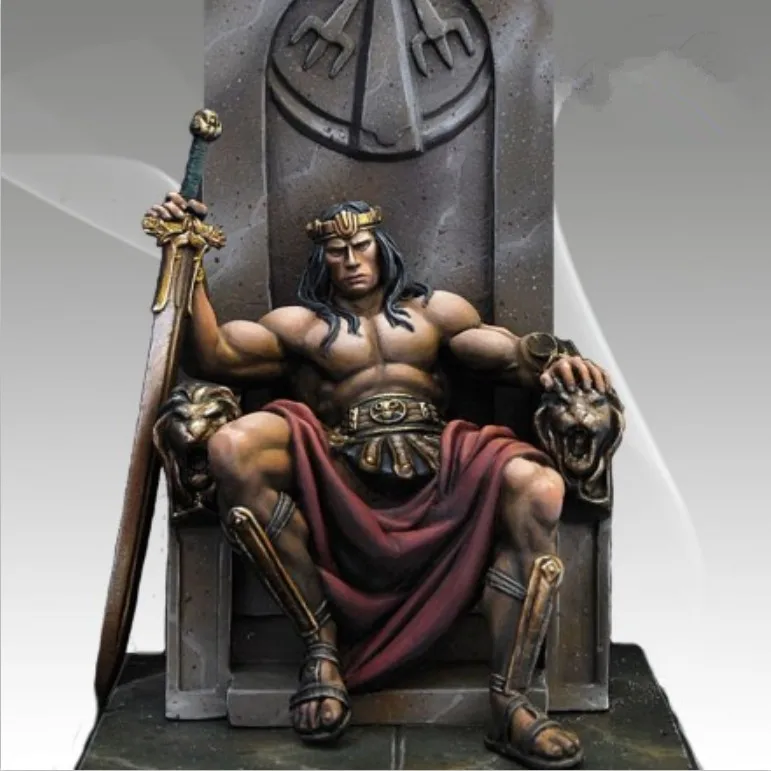 54mm Resin  Model Assembly Kit Is Unpainted and Needs To Be Assembled Into An Ancient King (including Platform) Model Toy