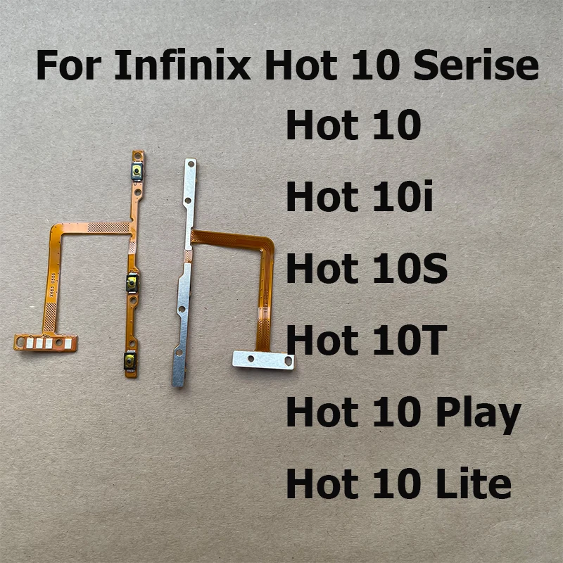 New For Infinix Hot 10 10i 10S 10T Play Lite Power ON OFF Mute Switch Control Key Volume Button Flex Cable