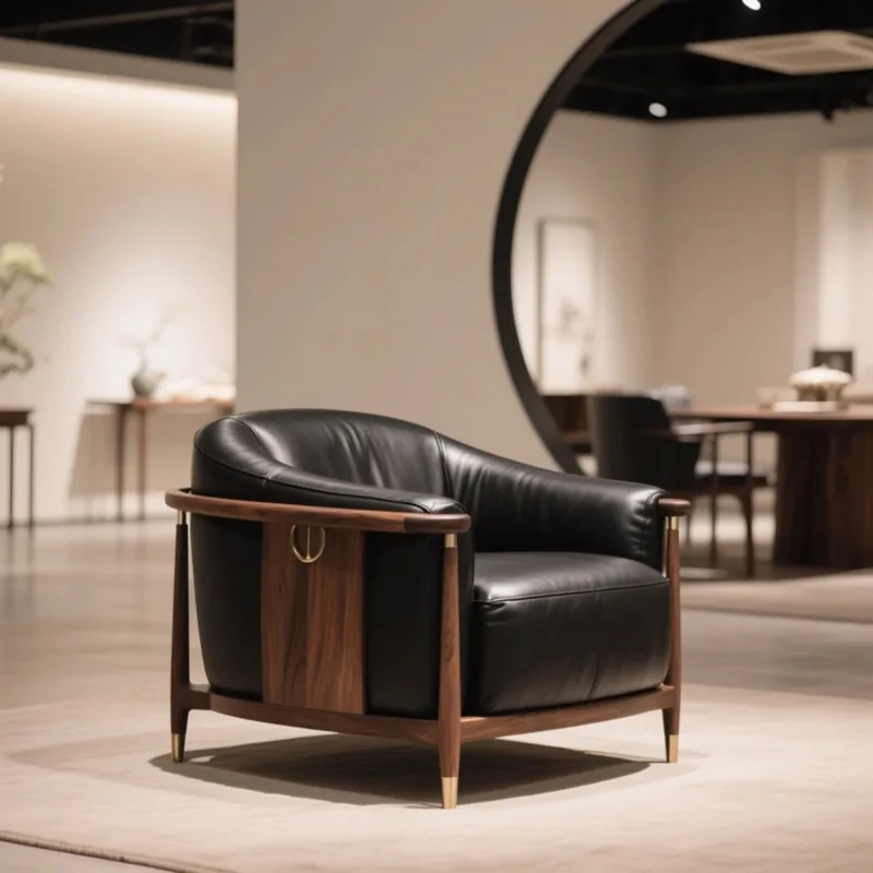 

Designer Simple Living Room Chairs Black Classic Wooden Single Chairs Living Room Modern Occasional Fauteuils De Salon Furniture