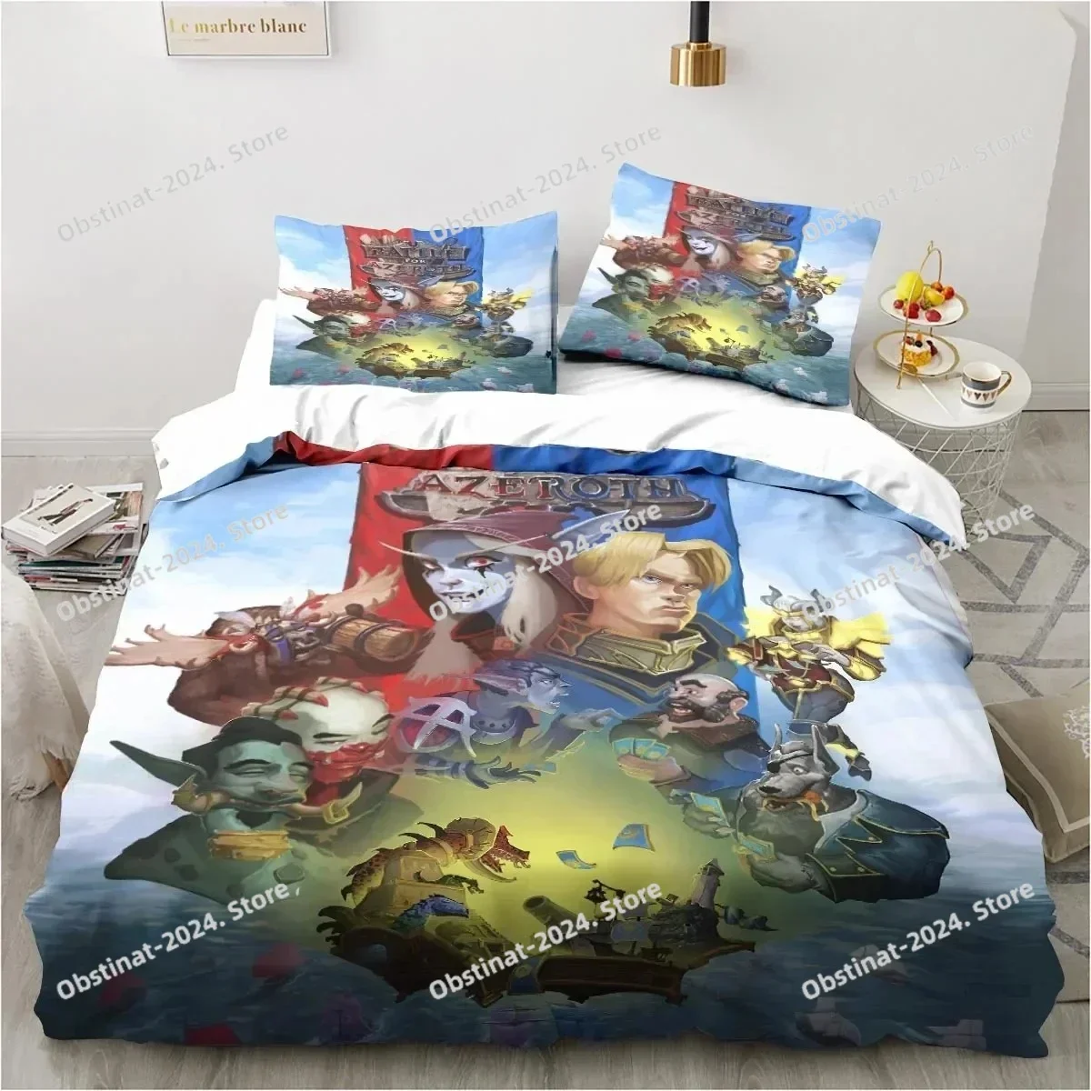 

3D Game World Warcraft Bedding Set Printed single Comforter Quilt Bed Cover Duvet Cover Pillow Case 3 Pieces Set Kids Adult Size