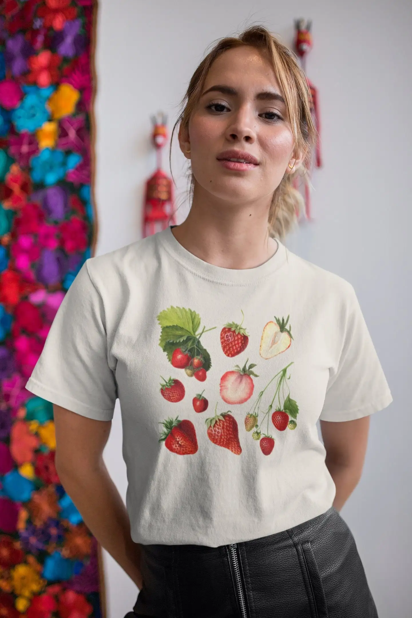 Strawberry T Shirt Women Coquette Cottagecore Clothing Vintage Botanical Cute Top Fruit s