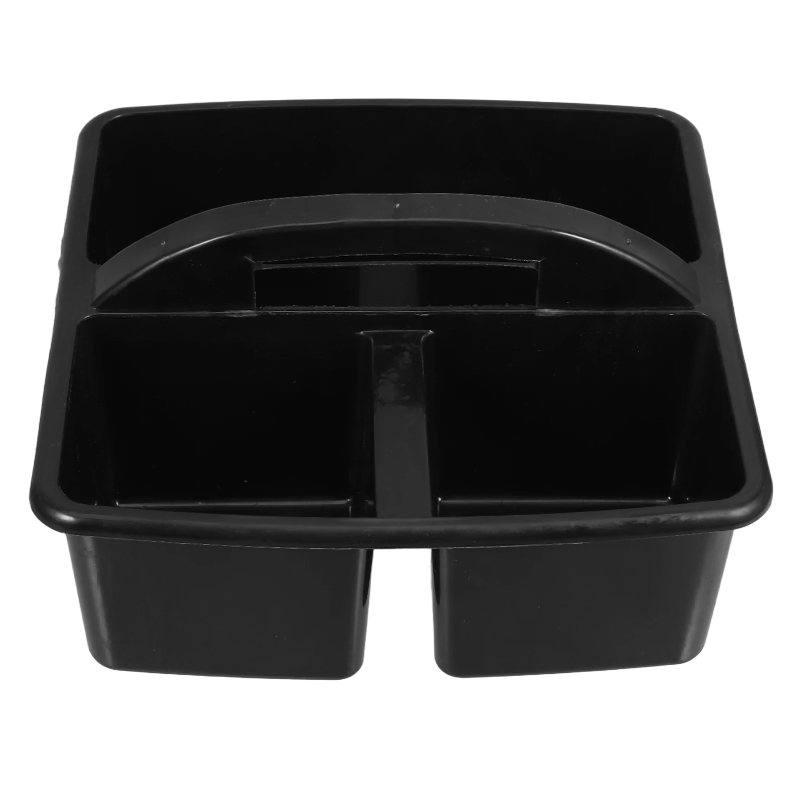 

Portable 3-Compartment Storage Basket Craft Supplies Caddy Handle Classroom Home Office Organizer Plastic Grid Tool Box