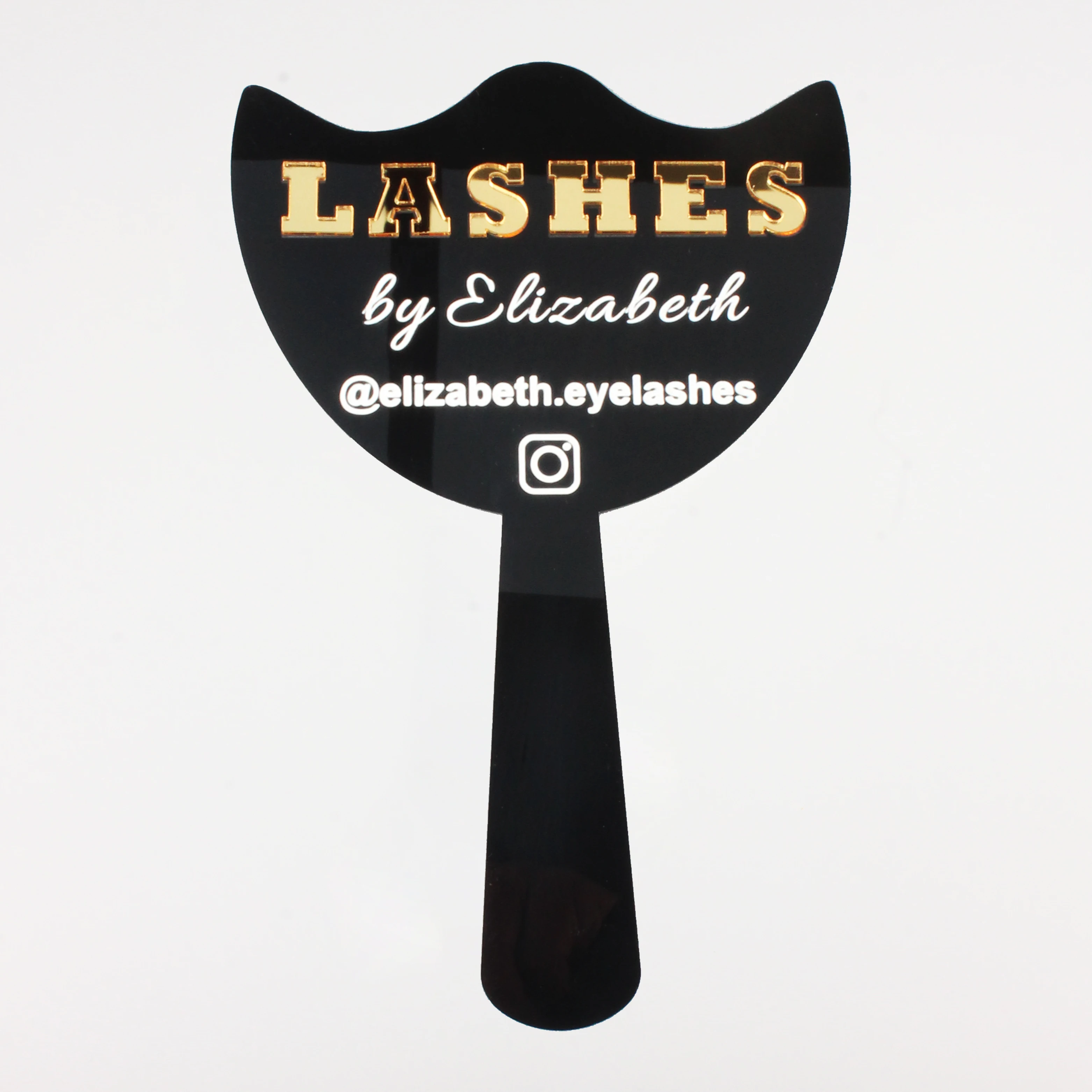 Eyelash Extension Mirror Lash Artist Handheld Mirror Salon Accessories Social Media Prop Personalised Acrylic Makeup Mirror