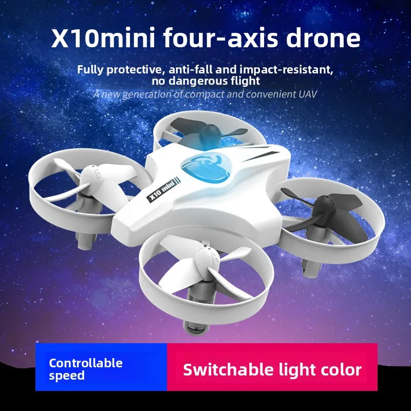 

X10 для mini для трансграничной торговли Mini360 ° Вращающийся дрон с разноцветной подсветкой, квадрокоптер, детская игрушка, радиоуправляемый самолет