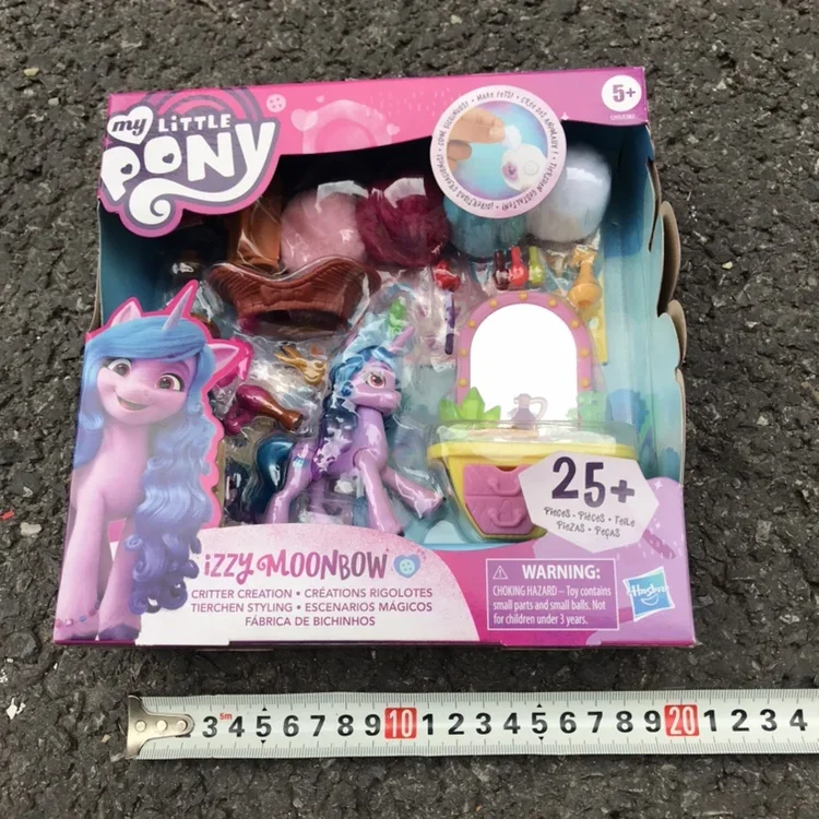 Hasbro My Little Pony Movie Sparkling Scenes Set Sunny Starscout Izzy Moonbow Doll Gift Toy Model Anime Figures Collect Ornament