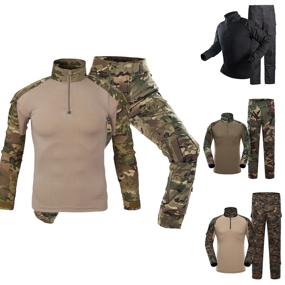 Tactical Uniform Suits Milit Outdoor Camouflage Suit Hunting Shirts Pants Fish Trainning Airsoft Paintball Clothes Sets ﻿