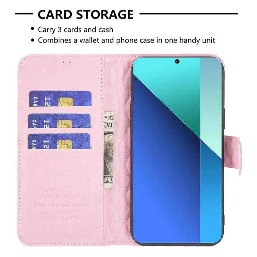 Wallet Small Fragrance Card Magnetic Flip Leather Case For Xiaomi 13T Redmi 14C 13C 12C 10C Note 14 Pro+ 13 12S 12 11 11S 10 Pro